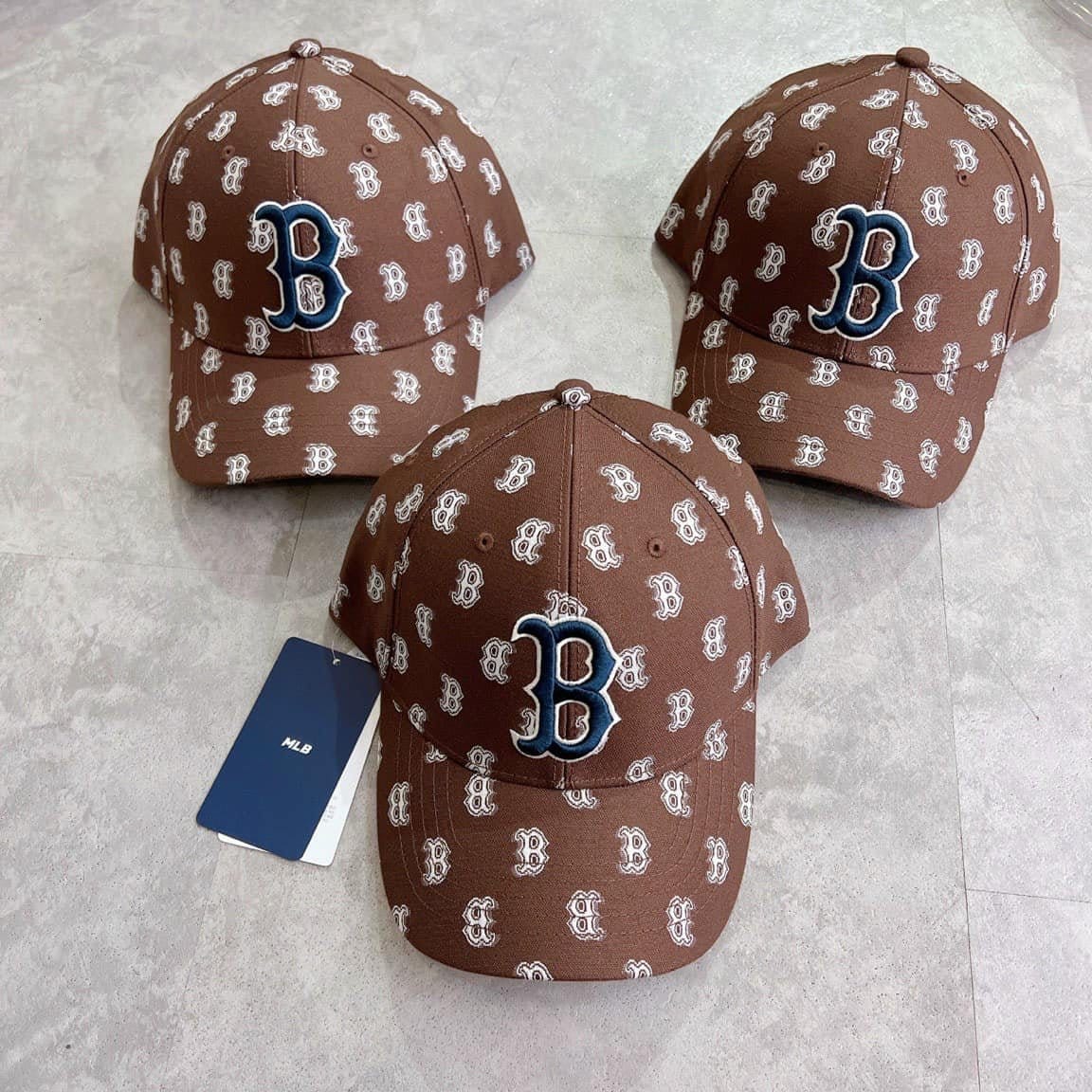 Giày Thể Thao MLB BigBall Chunky Monotive Boston Red Sox Brown Màu Nâu